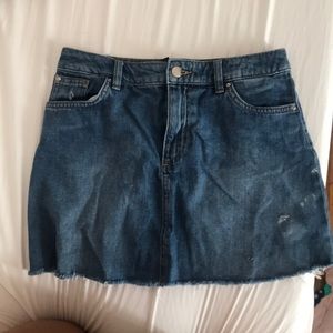 demin mini skirt
